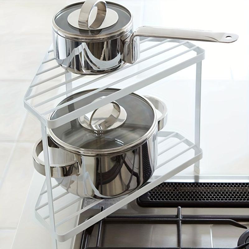 Double layer Stove Side Drainage Storage Rack Household