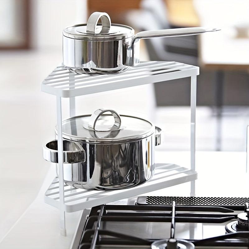 Double layer Stove Side Drainage Storage Rack Household