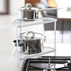 Double layer Stove Side Drainage Storage Rack Household