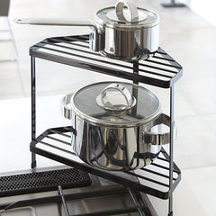 Double layer Stove Side Drainage Storage Rack Household