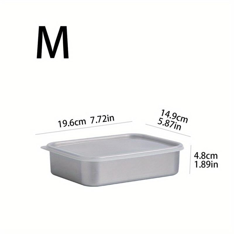 3pcs Stainless Steel Food Storage Box with Lid - Reusable Containers