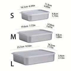 3pcs Stainless Steel Food Storage Box with Lid - Reusable Containers