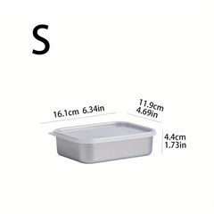 3pcs Stainless Steel Food Storage Box with Lid - Reusable Containers