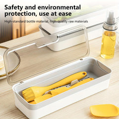 Chopsticks Dry Drain Box Kitchen Cutlery Tray With Lid