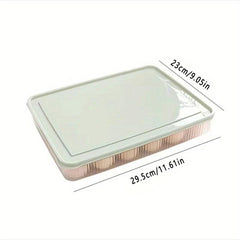 24-grid Egg Organizer with Lid, Clear Egg Storage Box, Non-slip Container