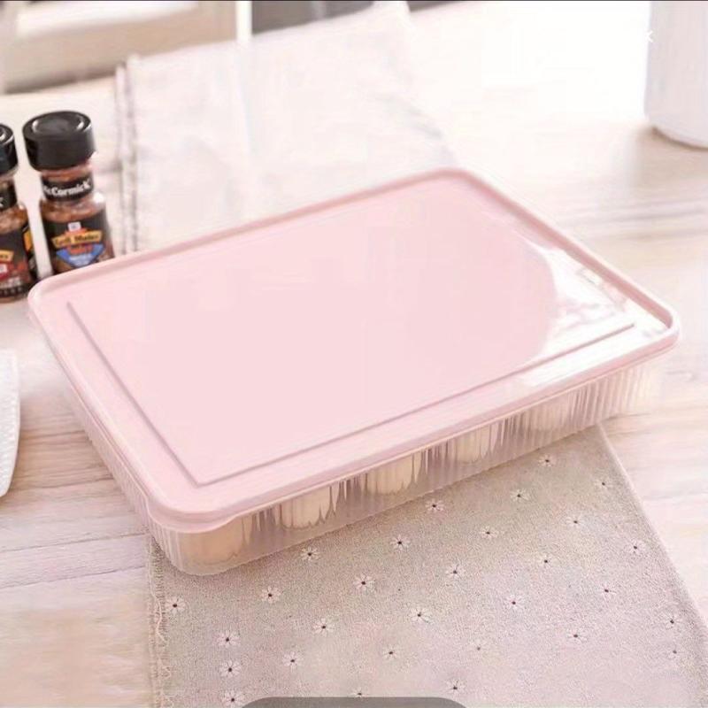 24-grid Egg Organizer with Lid, Clear Egg Storage Box, Non-slip Container