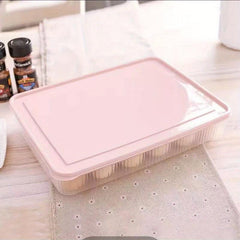 24-grid Egg Organizer with Lid, Clear Egg Storage Box, Non-slip Container
