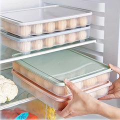 24-grid Egg Organizer with Lid, Clear Egg Storage Box, Non-slip Container