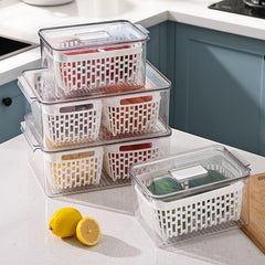 3260ml Food Storage Box PETG Material Refrigerator Organizer Box