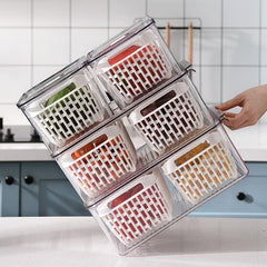 3260ml Food Storage Box PETG Material Refrigerator Organizer Box