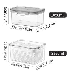 3260ml Food Storage Box PETG Material Refrigerator Organizer Box