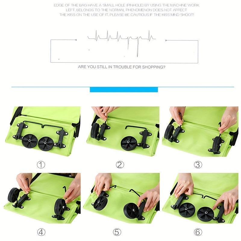Portable Shopping Cart Waterproof Foldable Shopping Bag
