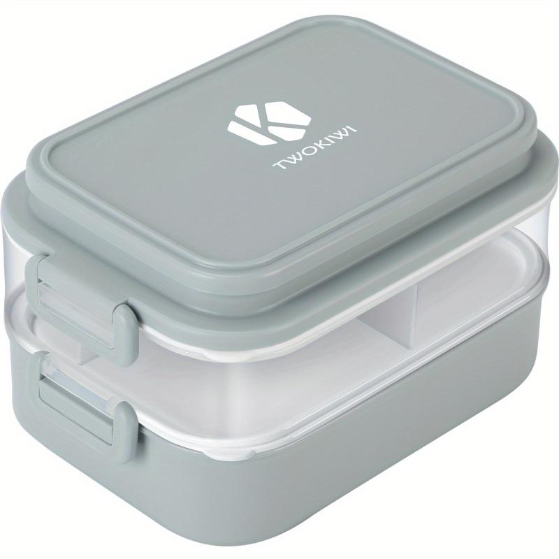 Double Layer Bento Lunch Box w/ Fork & Spoon Leakproof Food Container