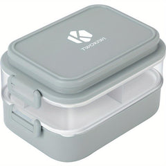 Double Layer Bento Lunch Box w/ Fork & Spoon Leakproof Food Container