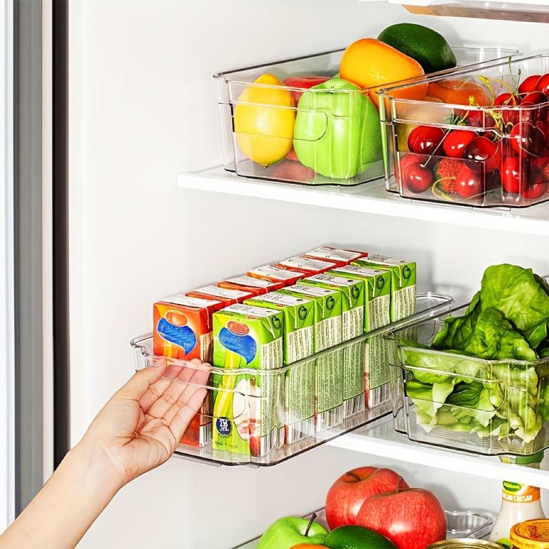 Clear Plastic Pantry Organizer Bin for Cabinets Shelves Drawer