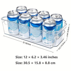 Clear Plastic Pantry Organizer Bin for Cabinets Shelves Drawer