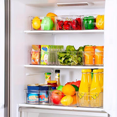 Clear Plastic Pantry Organizer Bin for Cabinets Shelves Drawer