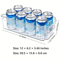 Clear Plastic Pantry Organizer Bin for Cabinets Shelves Drawer