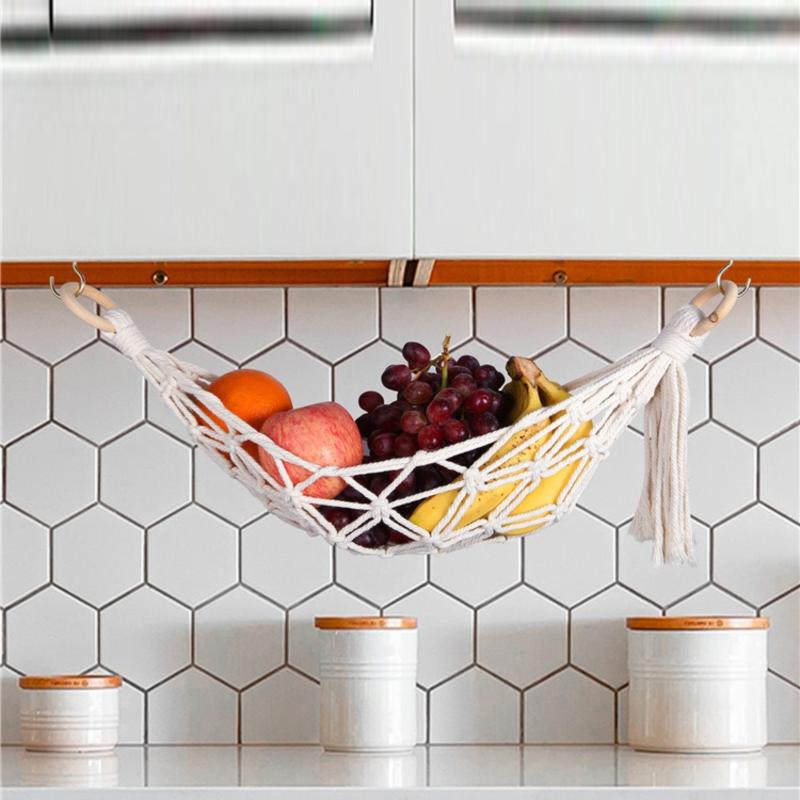 Boho Style Cotton Rope Hammock Basket