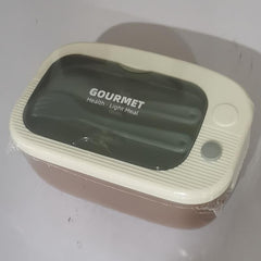 Portable Divided Lunch Box with Spoon and Chopsticks - Microwave Safe