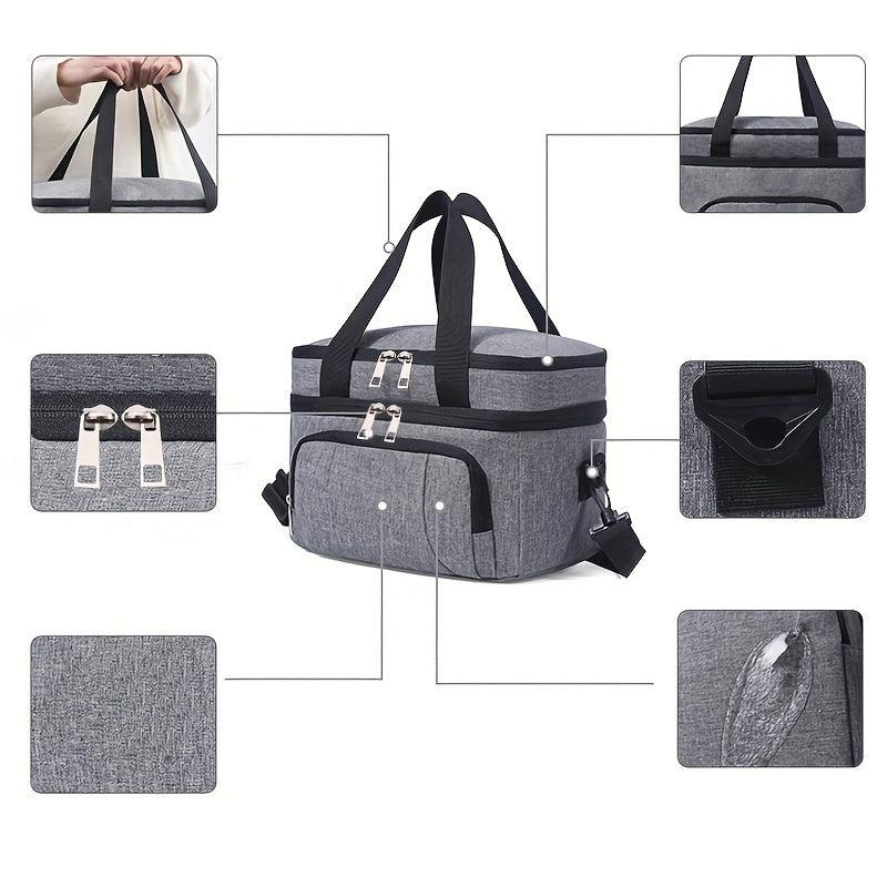 Large Capacity Insulation Meal Bag Double Layer Ice Pack
