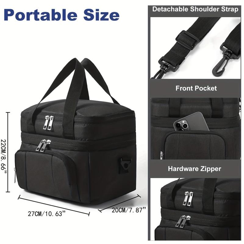 Large Capacity Insulation Meal Bag Double Layer Ice Pack