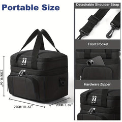Large Capacity Insulation Meal Bag Double Layer Ice Pack