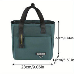 Insulated PEVA Lunch Bag for School and Work Picnic Waterproof Ice Pack
