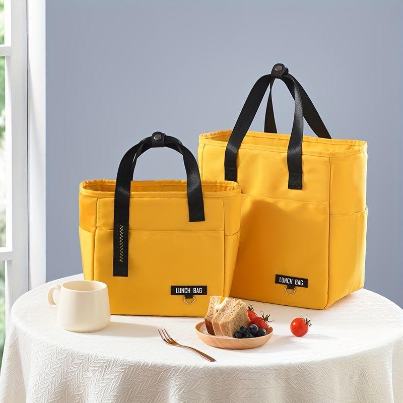 Insulated PEVA Lunch Bag for School and Work Picnic Waterproof Ice Pack