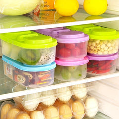 Double Grid Food Jars With Lid, Sealed Jar, Refrigerator Storage Organizer