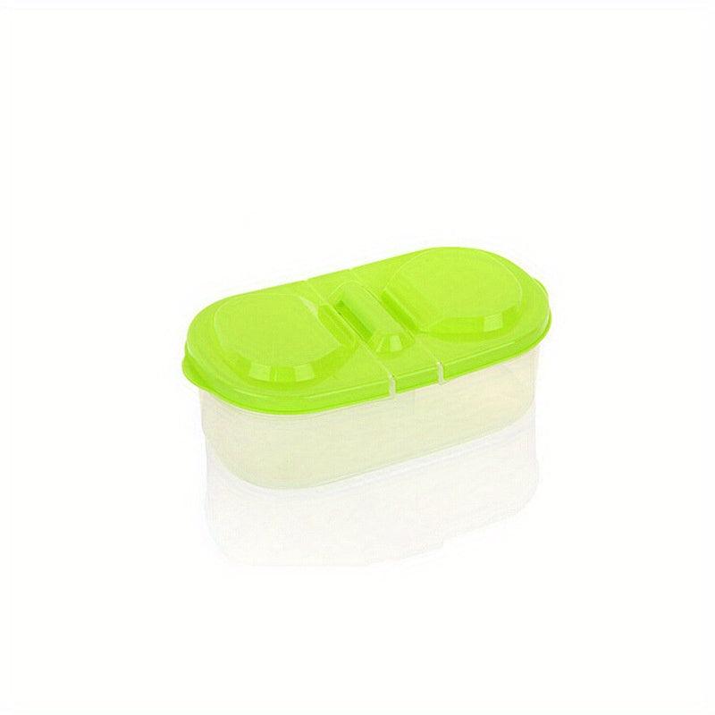Double Grid Food Jars With Lid, Sealed Jar, Refrigerator Storage Organizer