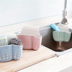 Adjustable Sink Sponge Storage Basket with Drainage Hanging Bags