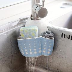 Adjustable Sink Sponge Storage Basket with Drainage Hanging Bags