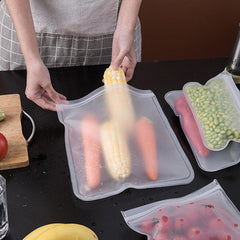 Reusable Food Storage Bag Fresh-keeping Leak Proof Freezer Bag