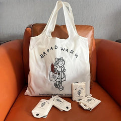 Fashionable Large Capacity Supermarket Shopping Tote Bag Cartoon Storage Bag