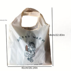 Fashionable Large Capacity Supermarket Shopping Tote Bag Cartoon Storage Bag