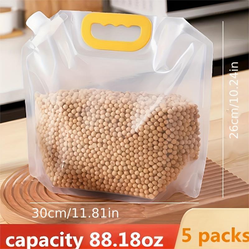 5pcs Food Storage Bags with Spout & Stand Up Pouch