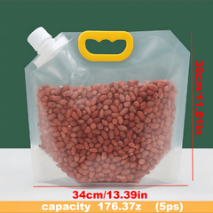 5pcs Food Storage Bags with Spout & Stand Up Pouch