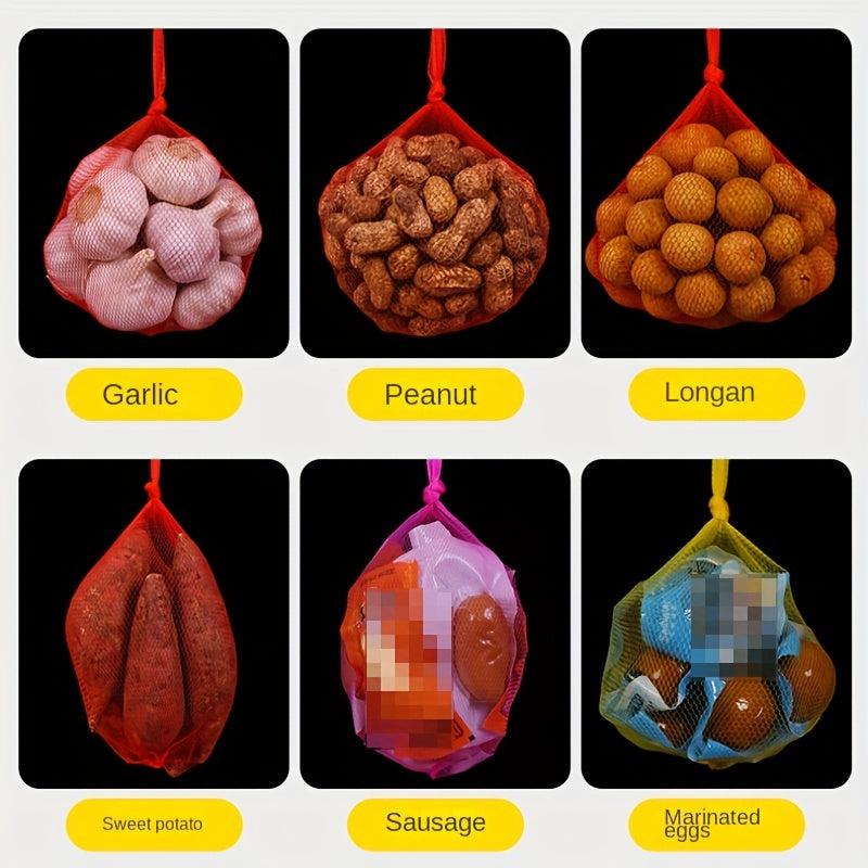 50pcs Reusable Egg Mesh Bags for Eggs Fruits Vegetables Toys
