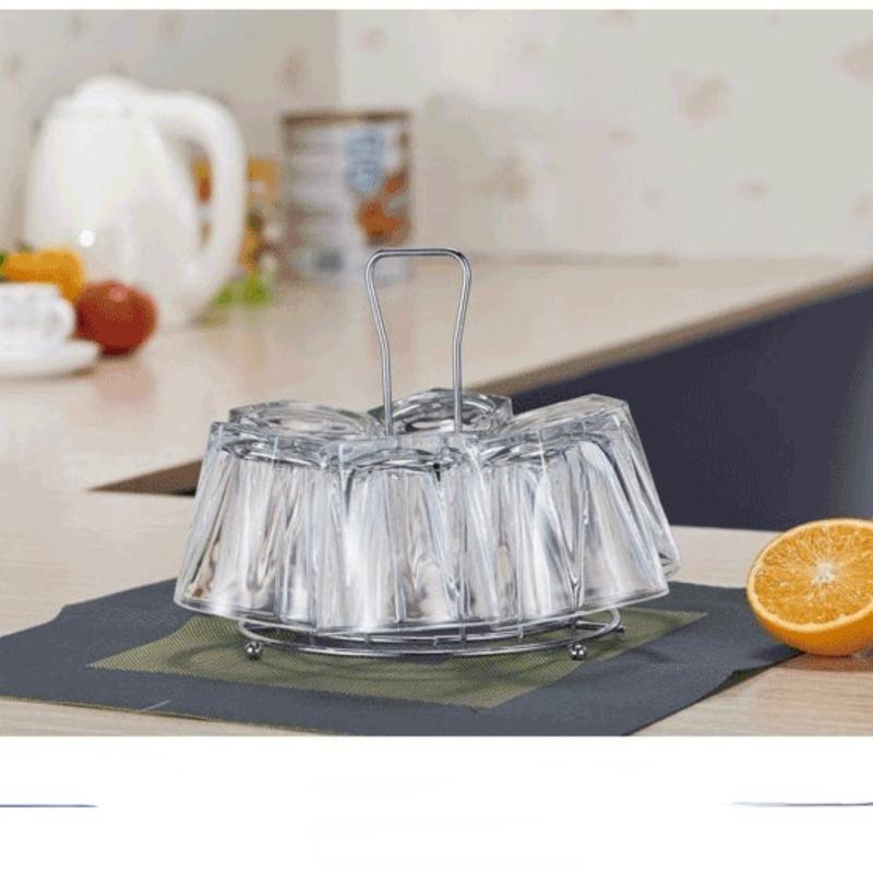 Metal Glass Cup Storage Rack Water Mug Draining Drying Organizer