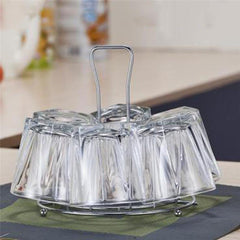 Metal Glass Cup Storage Rack Water Mug Draining Drying Organizer