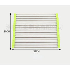 Foldable Stainless Steel Sink Drying Rack for Tableware Fruit Vegetable Filter