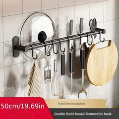 1pc Kitchen Hook Rack Wall Mounted Spoon & Shovel Storage Holder
