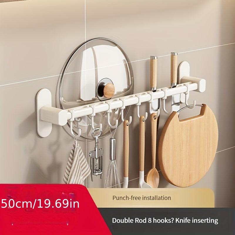 1pc Kitchen Hook Rack Wall Mounted Spoon & Shovel Storage Holder
