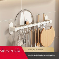 1pc Kitchen Hook Rack Wall Mounted Spoon & Shovel Storage Holder