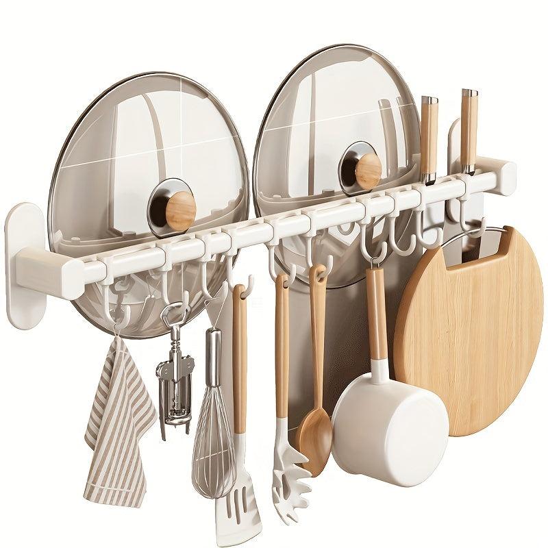 1pc Kitchen Hook Rack Wall Mounted Spoon & Shovel Storage Holder