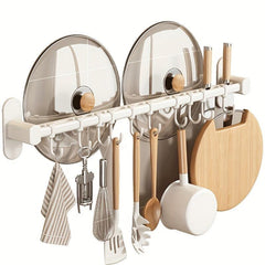 1pc Kitchen Hook Rack Wall Mounted Spoon & Shovel Storage Holder