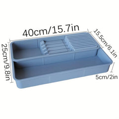 Kitchen Drawer Storage Rack Telescopic Drain Cutlery Divider Storage Organizer
