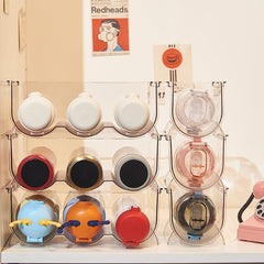 Water Bottle Organizer For Cabinet 3 Grid Water Bottle Storage Rack