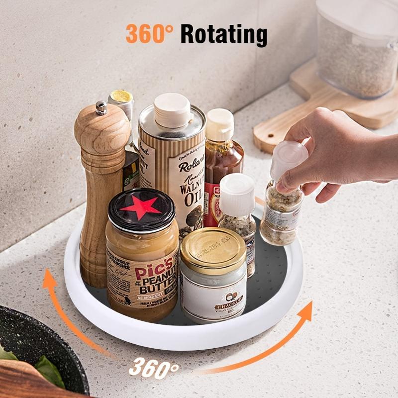 Rotating Seasoning Rack Kitchen Multifunctional Storage Tray